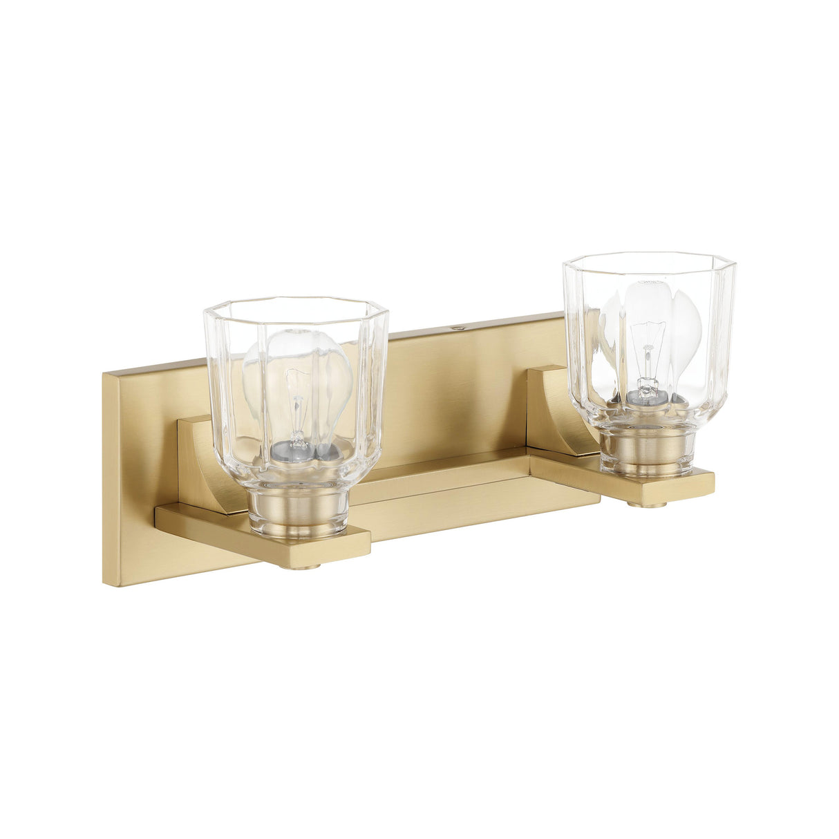 Kurt 2 Light Vanity 15", Satin Brass