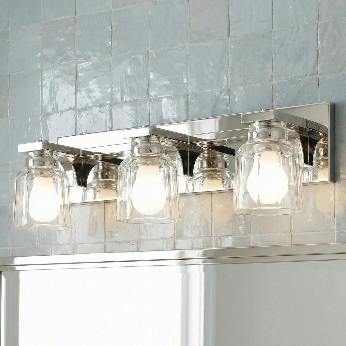 Kurt 3 Light Vanity 24", Polished Nickel