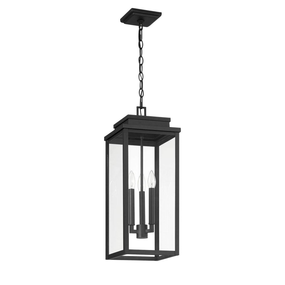 Trevor Outdoor Hanging Light, Large 23", Black