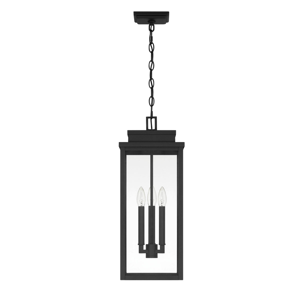 Trevor Outdoor Hanging Light, Large 23", Black