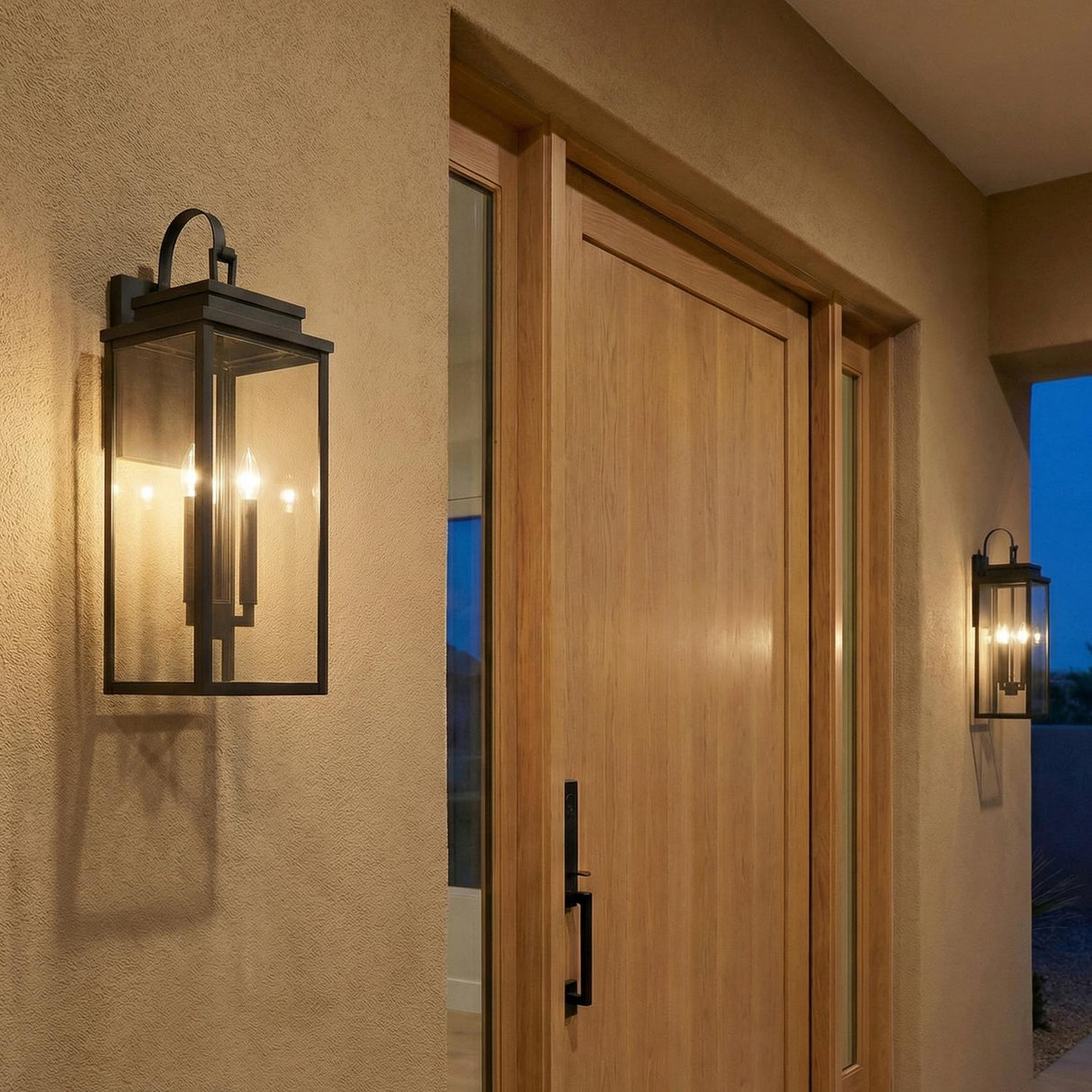 Trevor Outdoor Wall Light, Large 25", Black