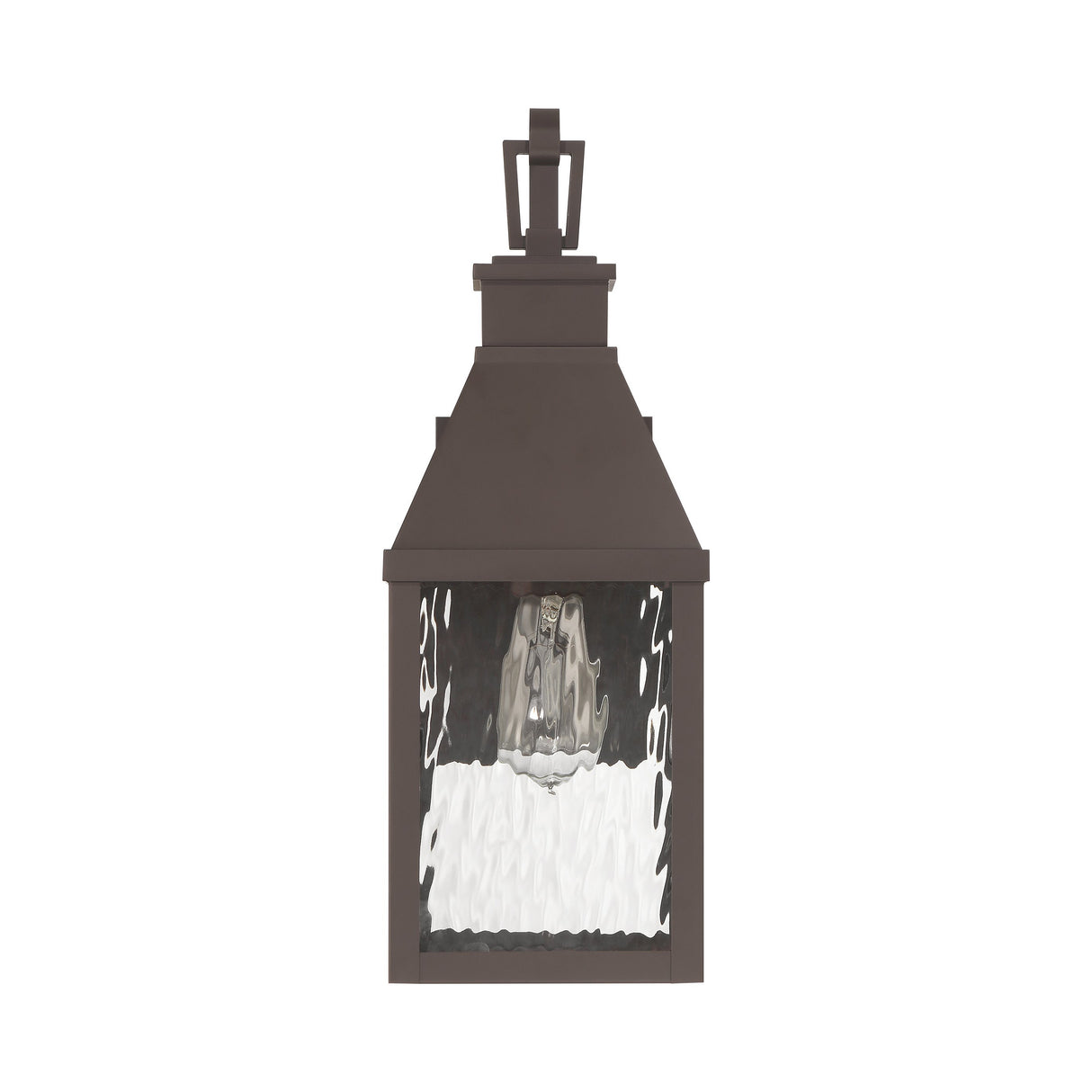 Westin Outdoor Wall Light, Medium 18", Bronze and Water Glass