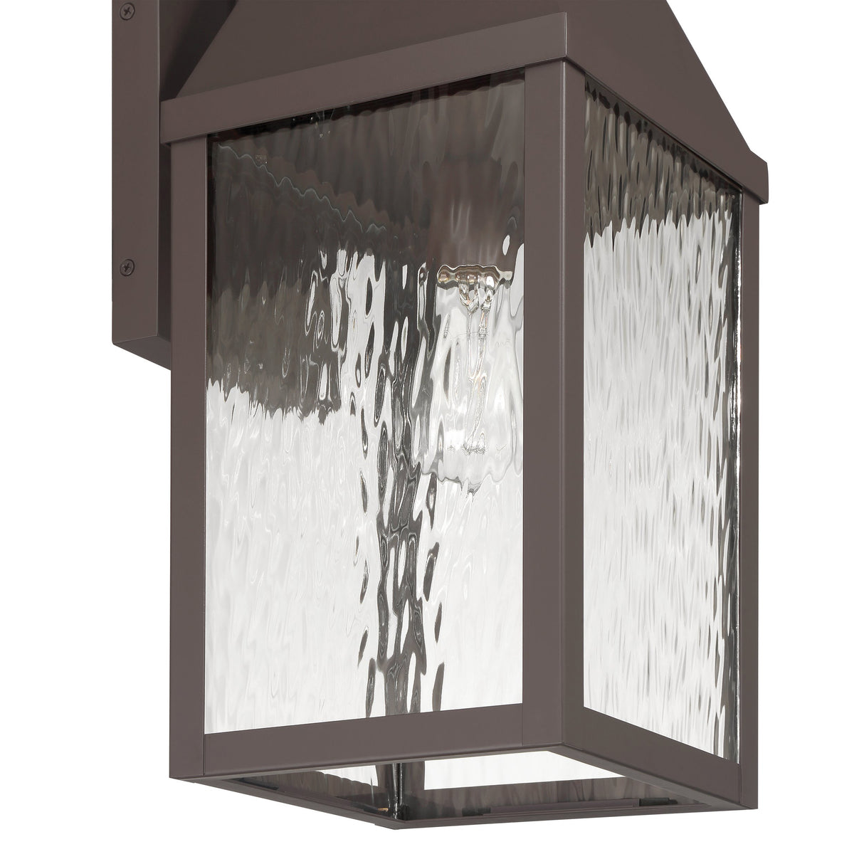 Westin Outdoor Wall Light, Large 23", Bronze and Water Glass