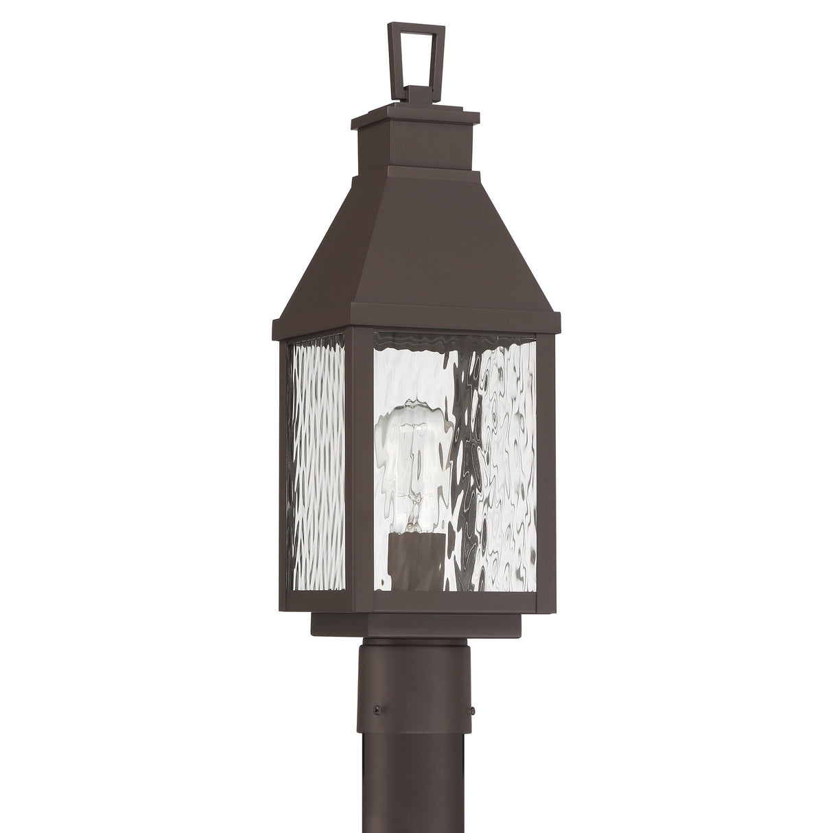 Westin Outdoor Post Light 20", Bronze and Water Glass