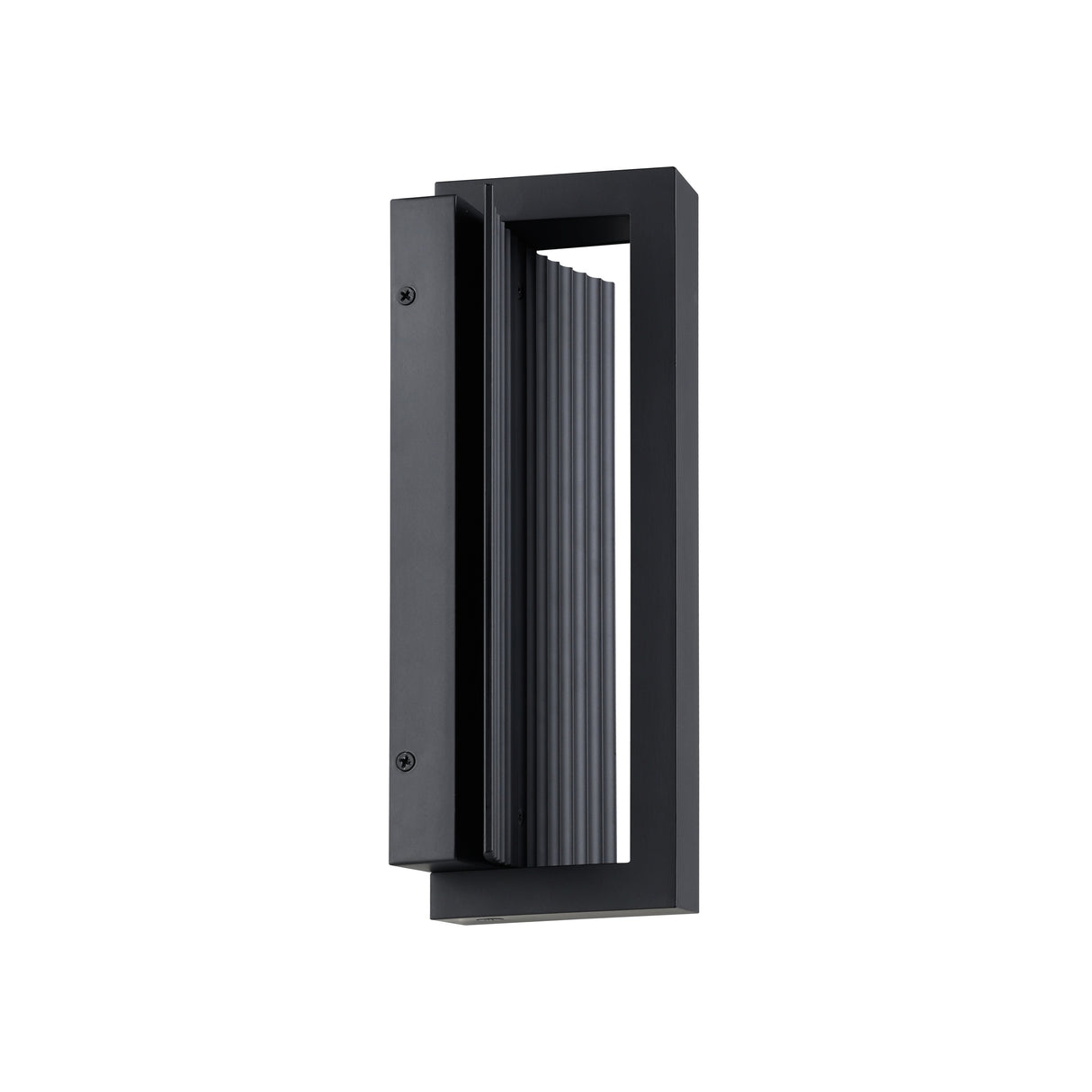 Zenith Outdoor LED Wall Light, Small 12", Matte Black