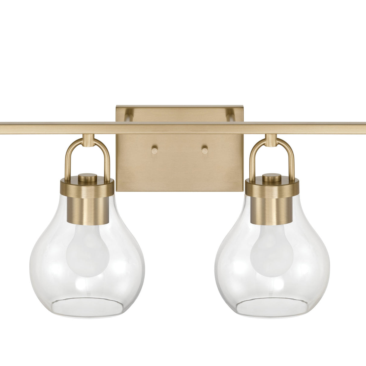 Naya 4 Light Vanity 34", Satin Brass and Clear Glass