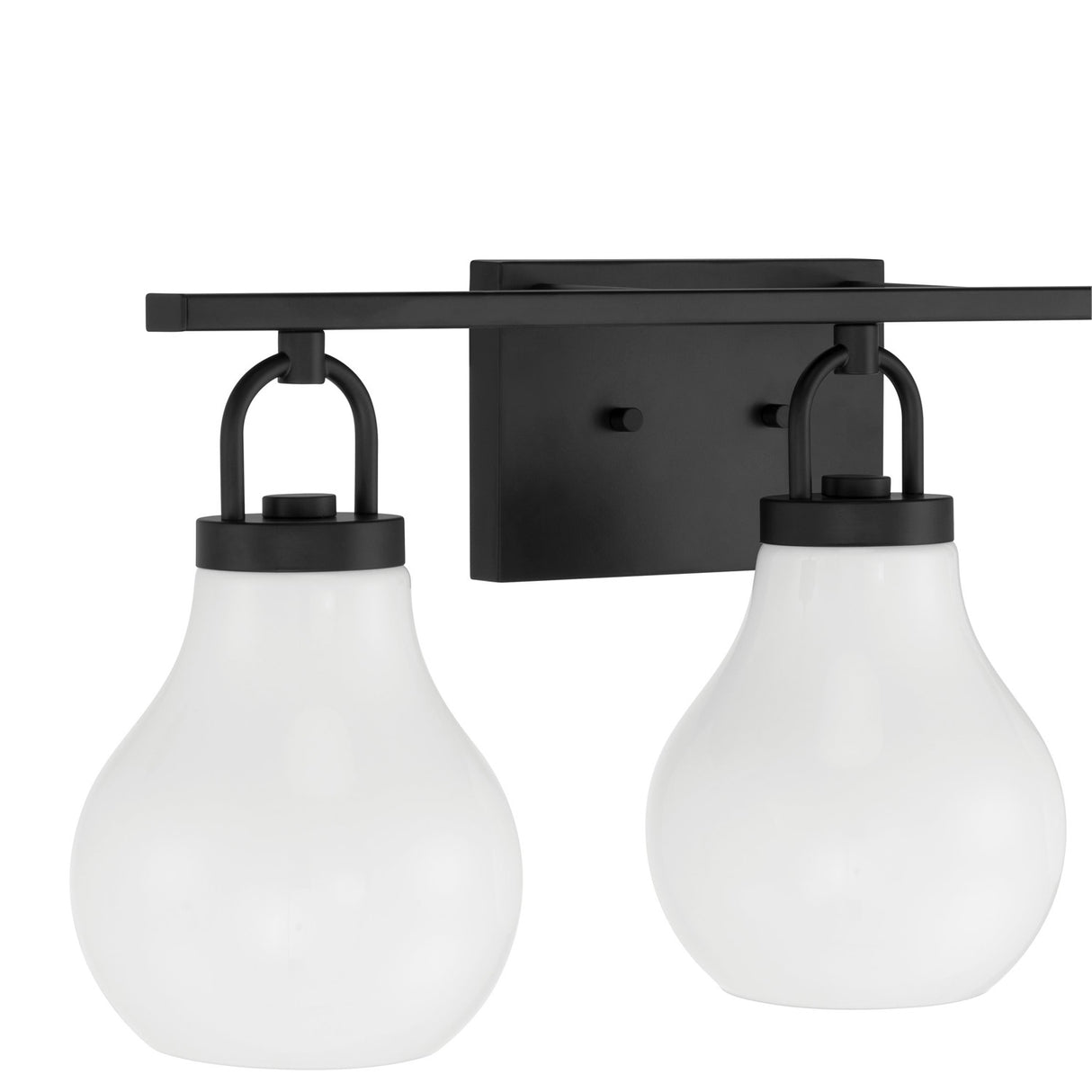 Naya 3 Light Vanity 24", Matte Black and Opal Glass