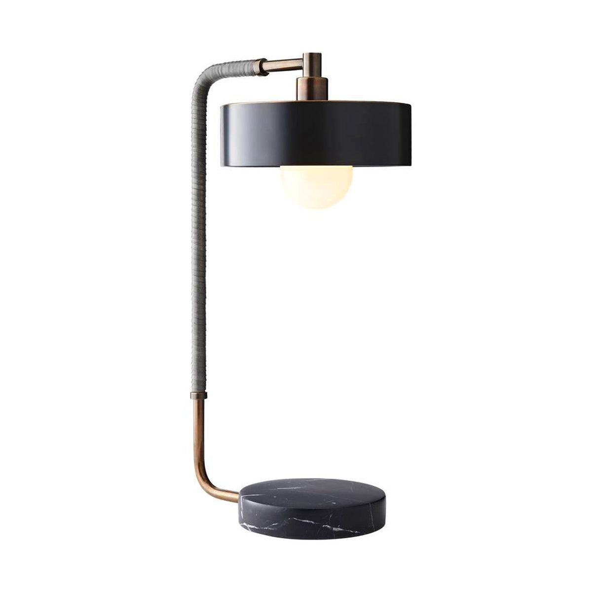 Amadeo Table Lamp 24", Black and Bronze