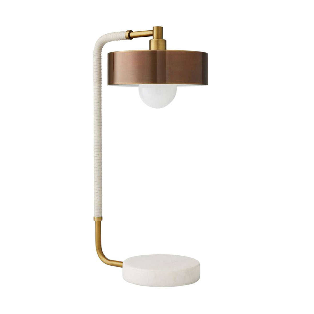 Amadeo Table Lamp 24", Brown and Heritage Brass