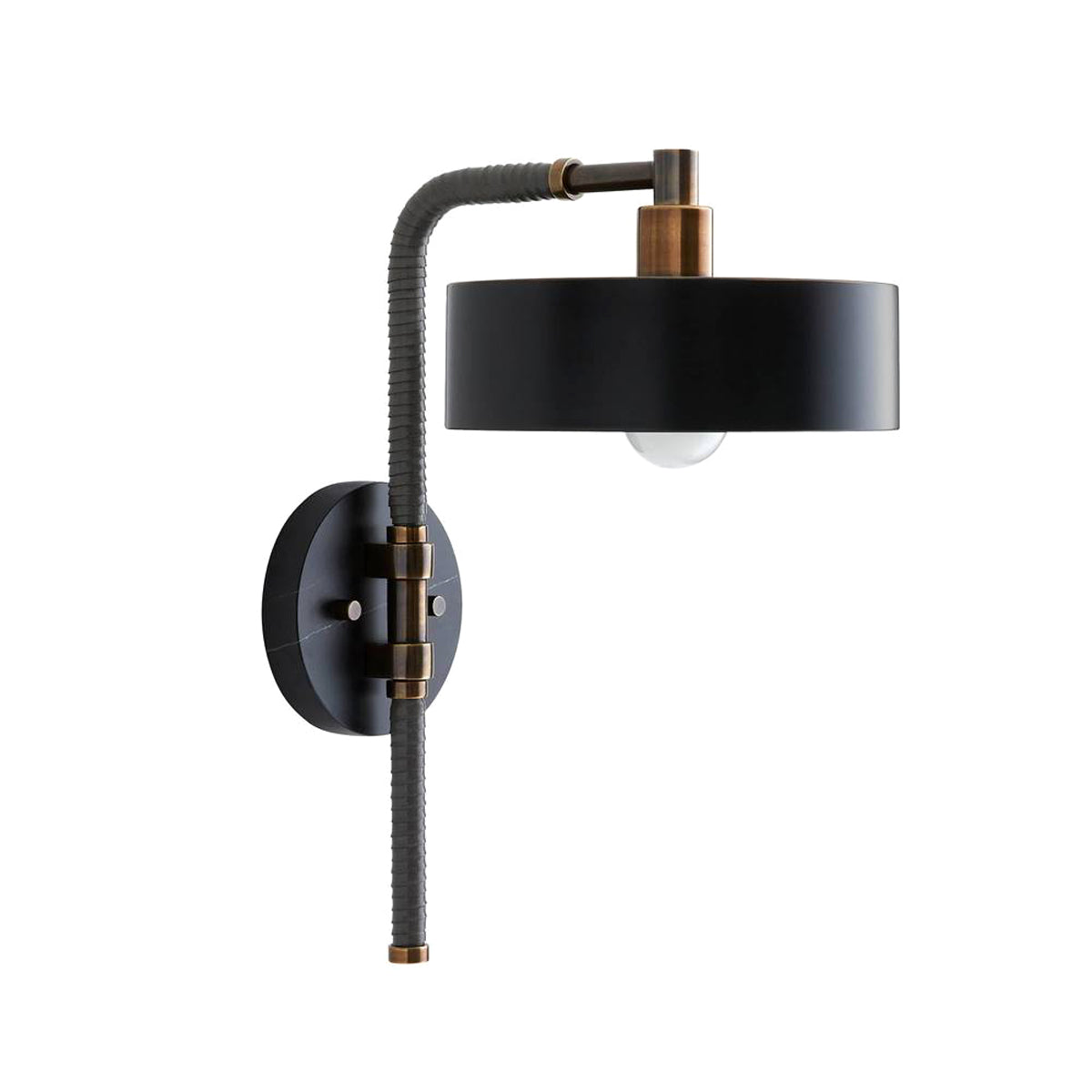 Amadeo Wall Sconce 18", Black and Bronze