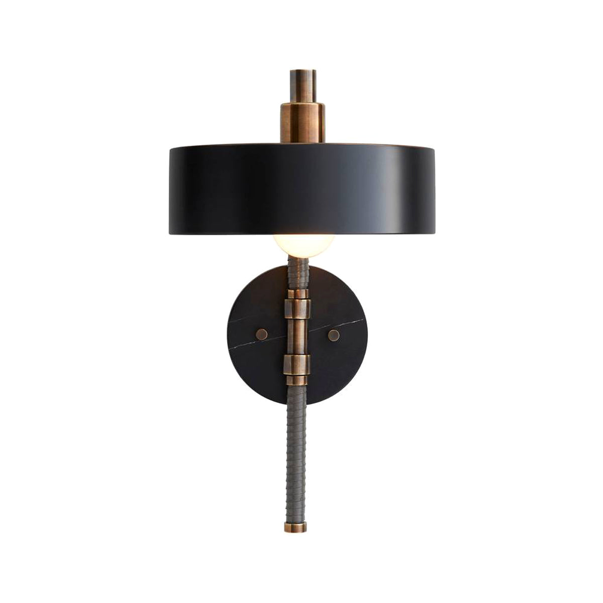 Amadeo Wall Sconce 18", Black and Bronze