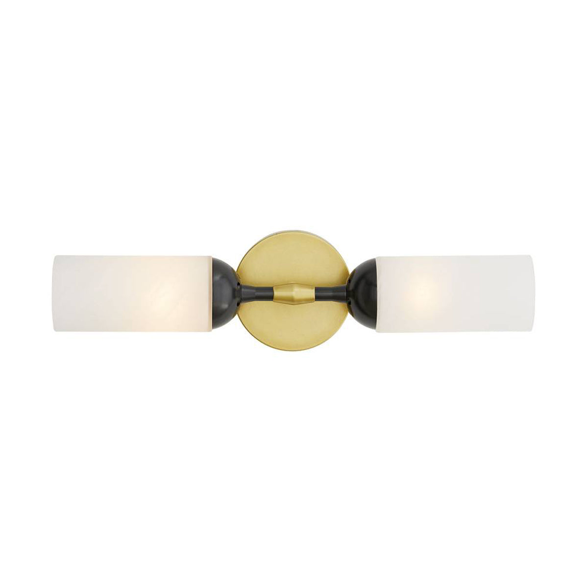 Charlton Double Wall Sconce 18", Antique Brass and Bronze