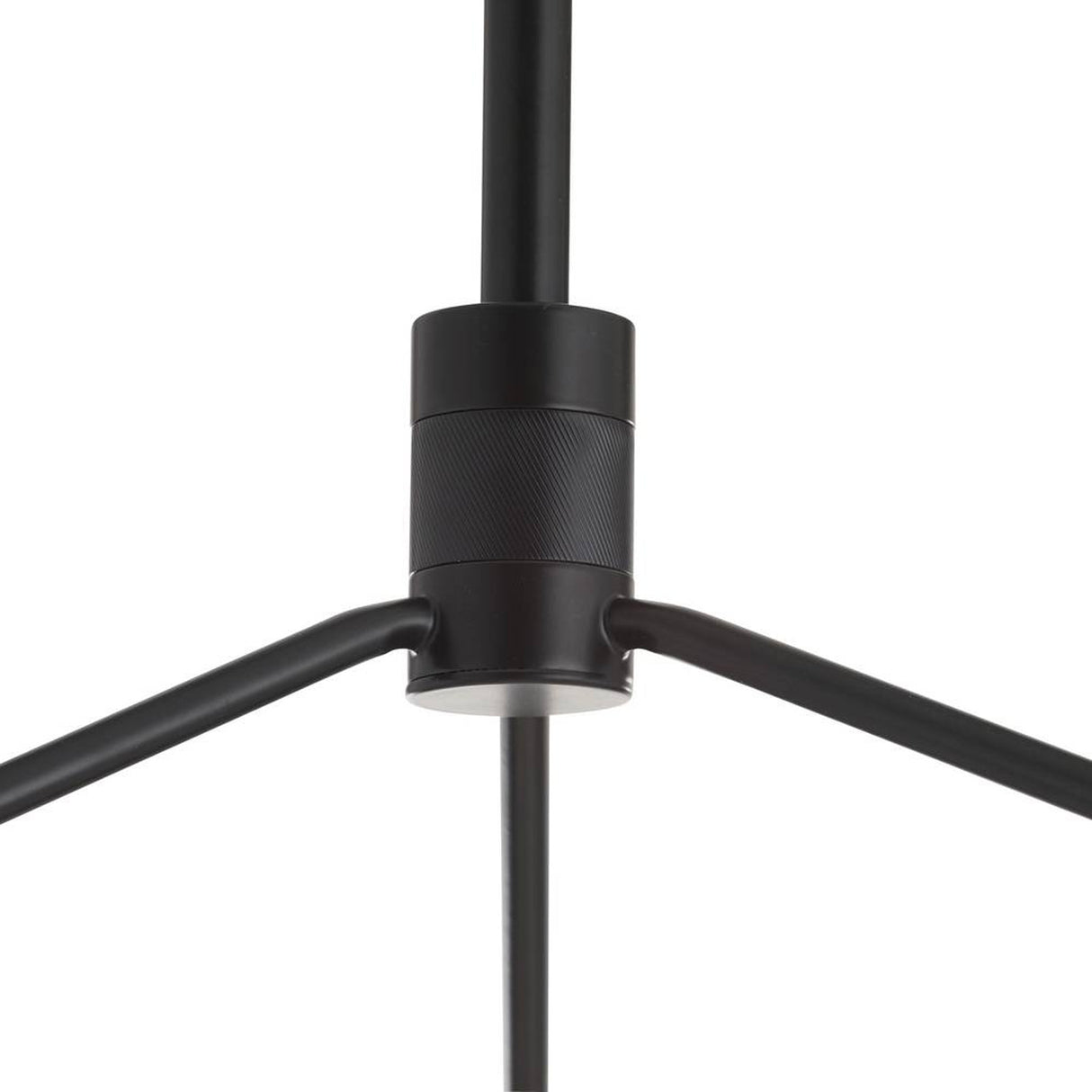 Hanley 3 Light Chandelier 38", Black with Ivory Crackle Ceramic