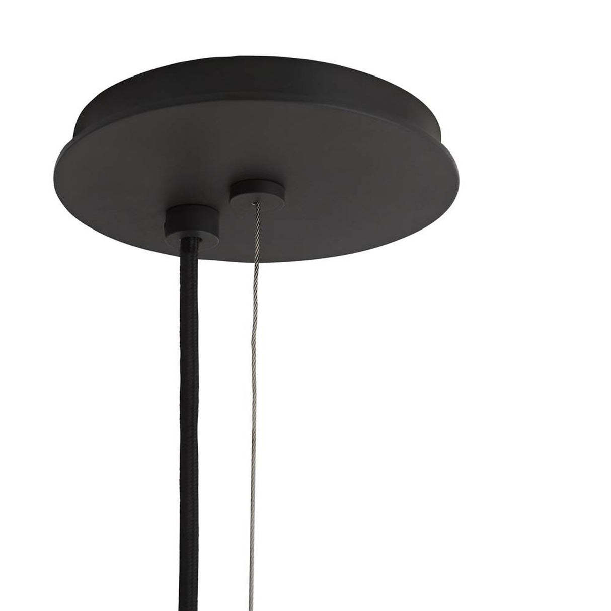 Hanley Pendant 12", Black and Ivory Crackle Ceramic