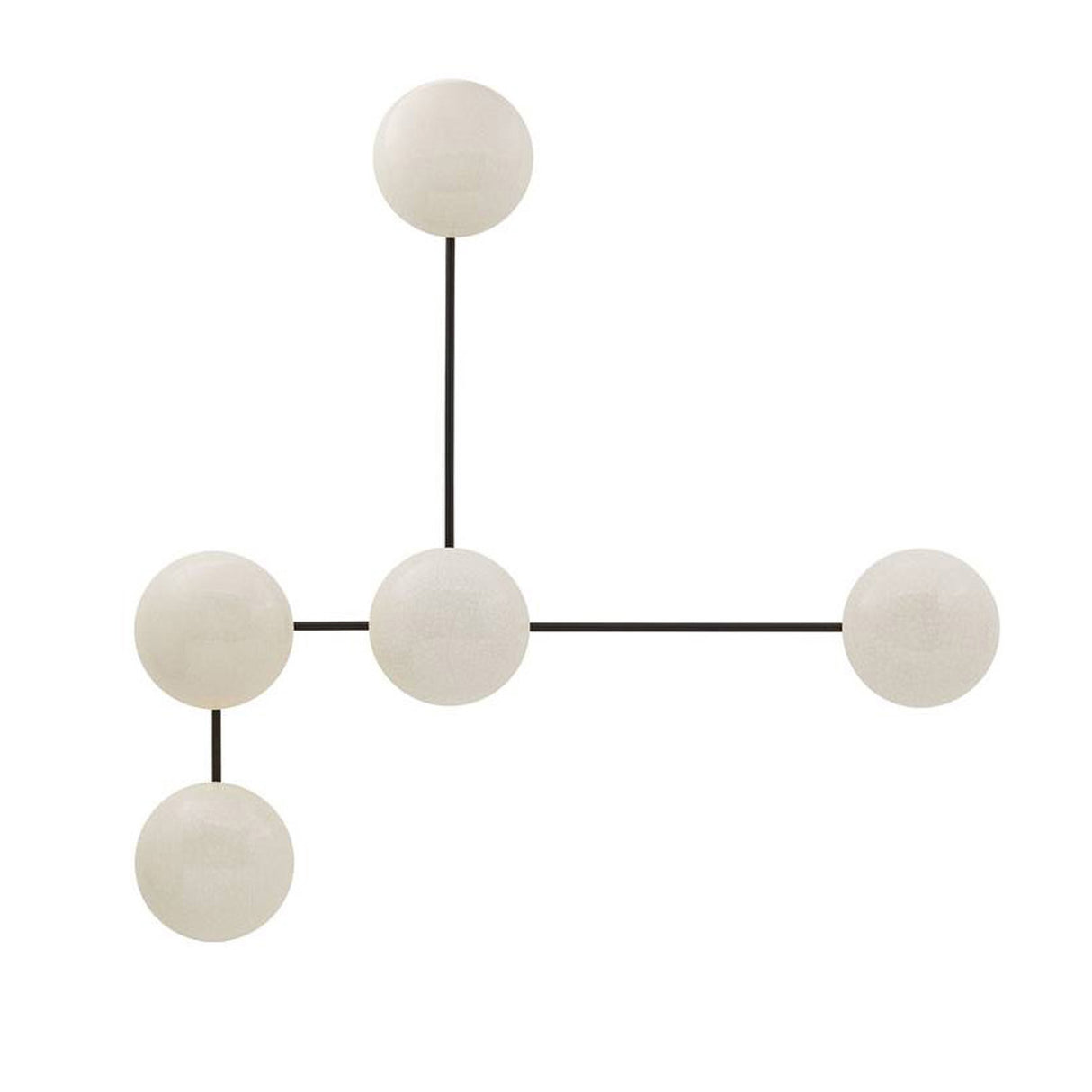 Hanley 5 Light Scultural Wall Sconce 44", Glossy Ivory Crackle with Black Accents