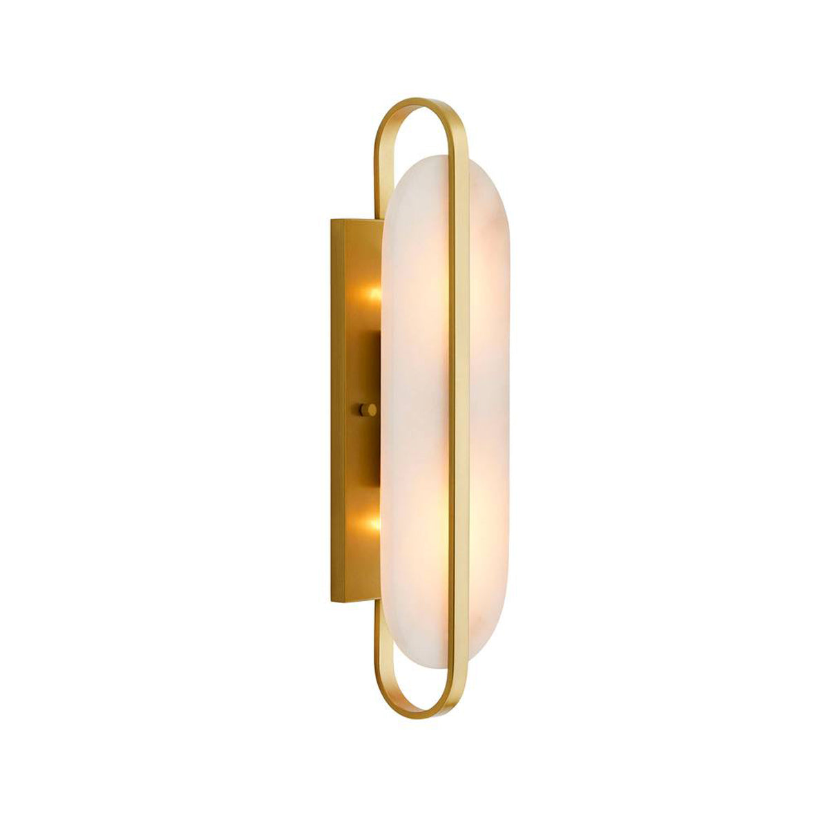 Vyra Wall Sconce 19", Antique Brass and Alabaster