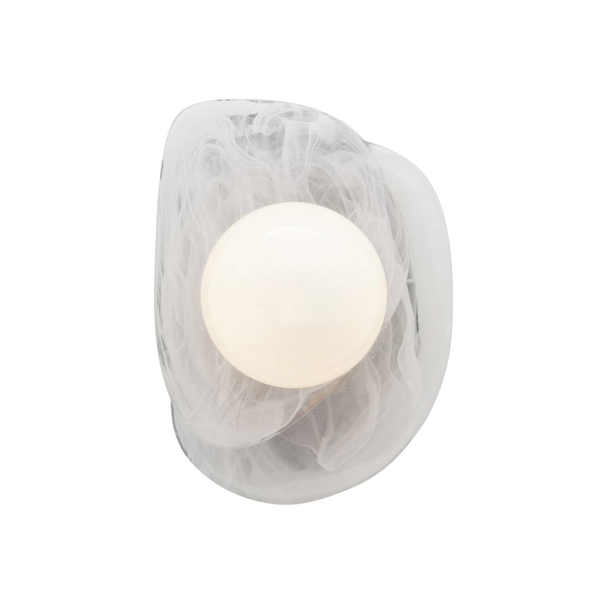 Pearlina Wall Sconce 13", Art Glass with Brass Accents