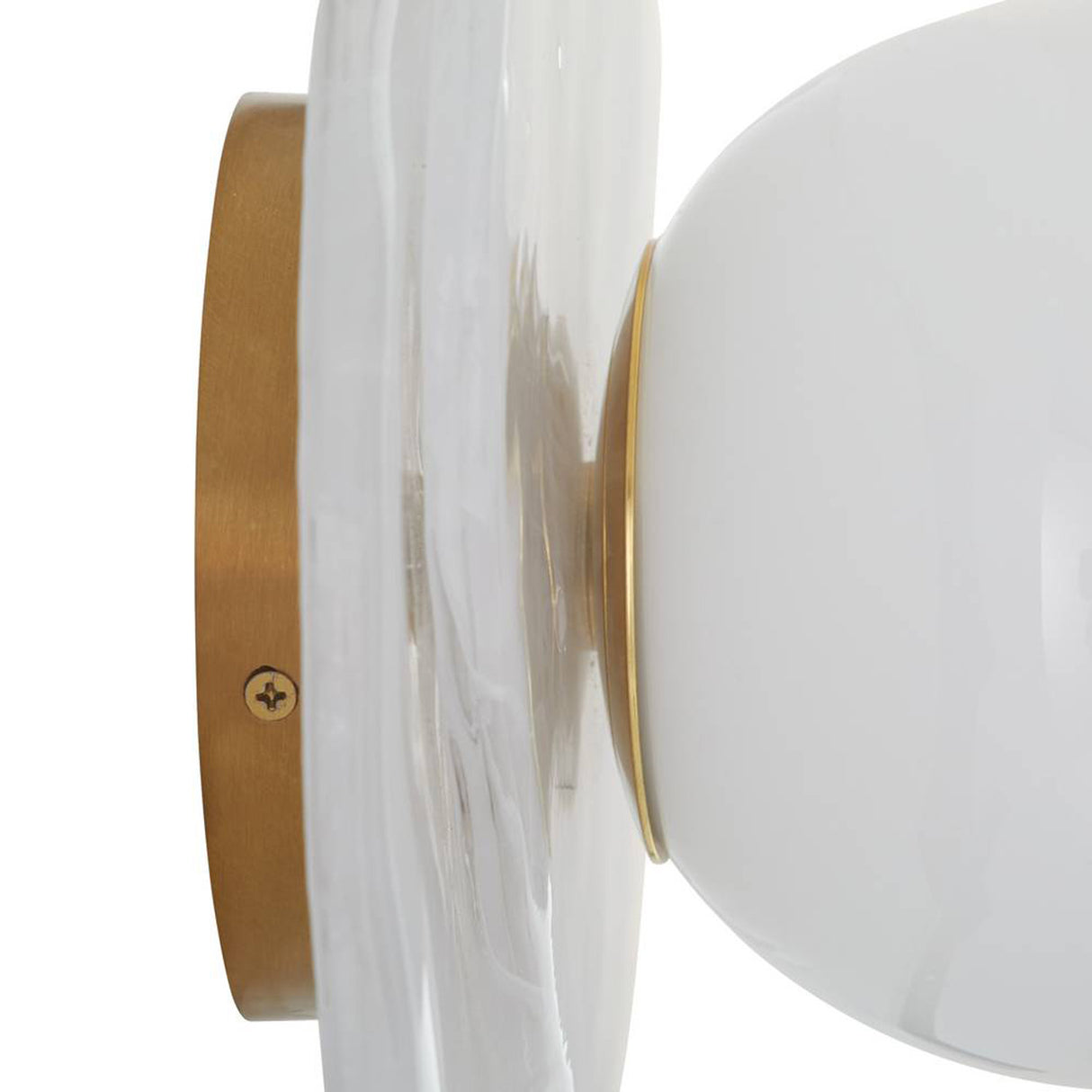 Pearlina Wall Sconce 13", Art Glass with Brass Accents