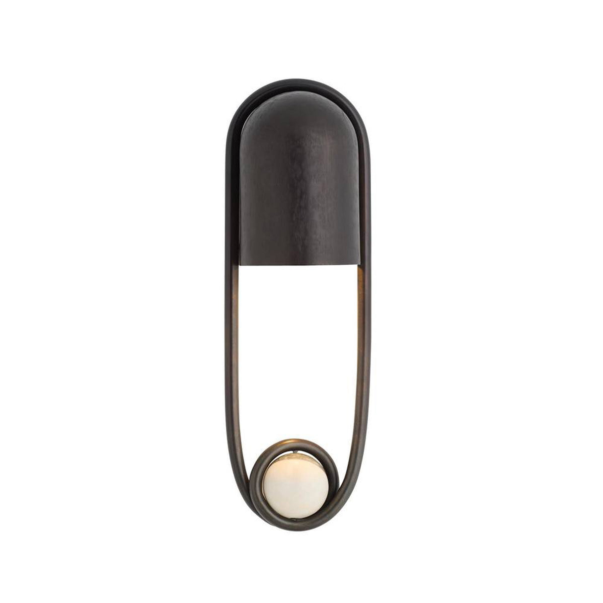 Bastion Wall Sconce 15", English Bronze with Marble Accent