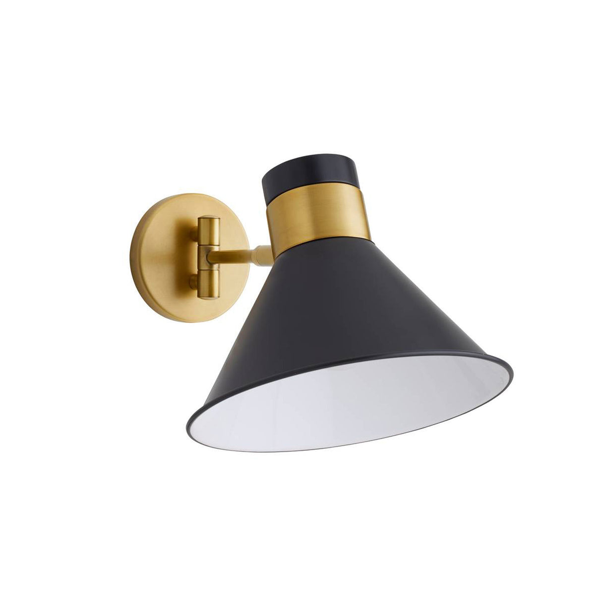 Cosette Adjustable Wall Sconce 8", Urban Bronze and Antique Brass