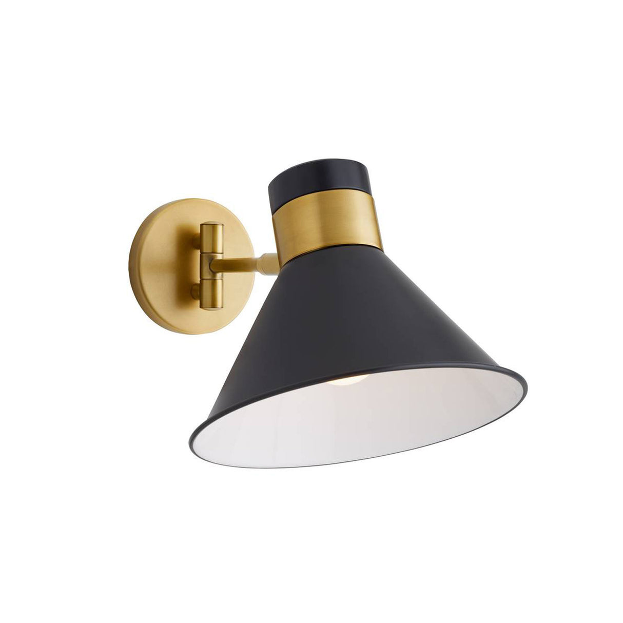 Cosette Adjustable Wall Sconce 8", Urban Bronze and Antique Brass