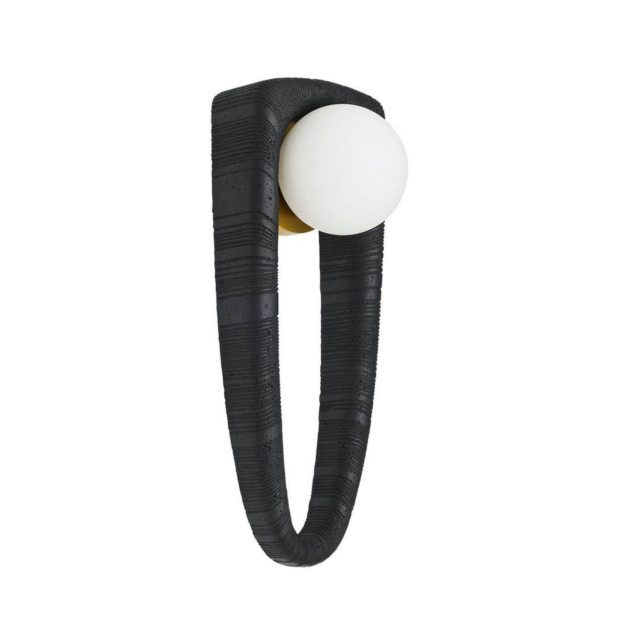 Iliana Wall Sconce 21", Charcoal Stone and Opal Glass