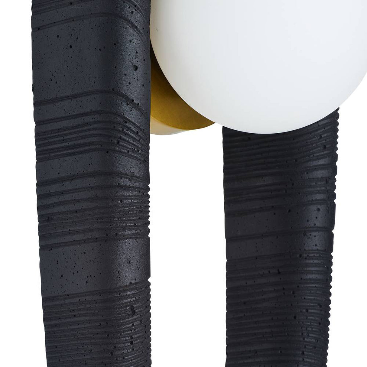 Iliana Wall Sconce 21", Charcoal Stone and Opal Glass