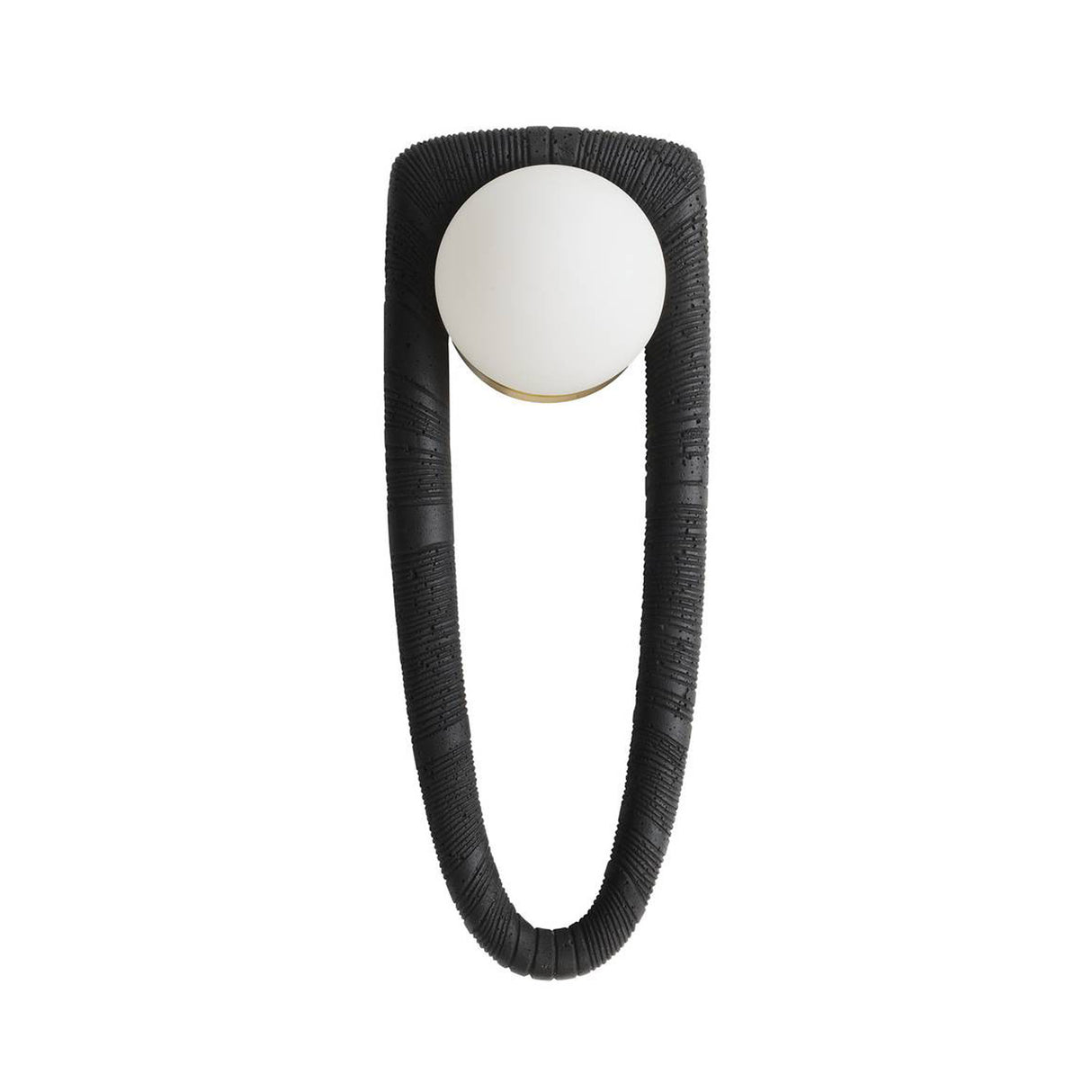 Iliana Wall Sconce 21", Charcoal Stone and Opal Glass