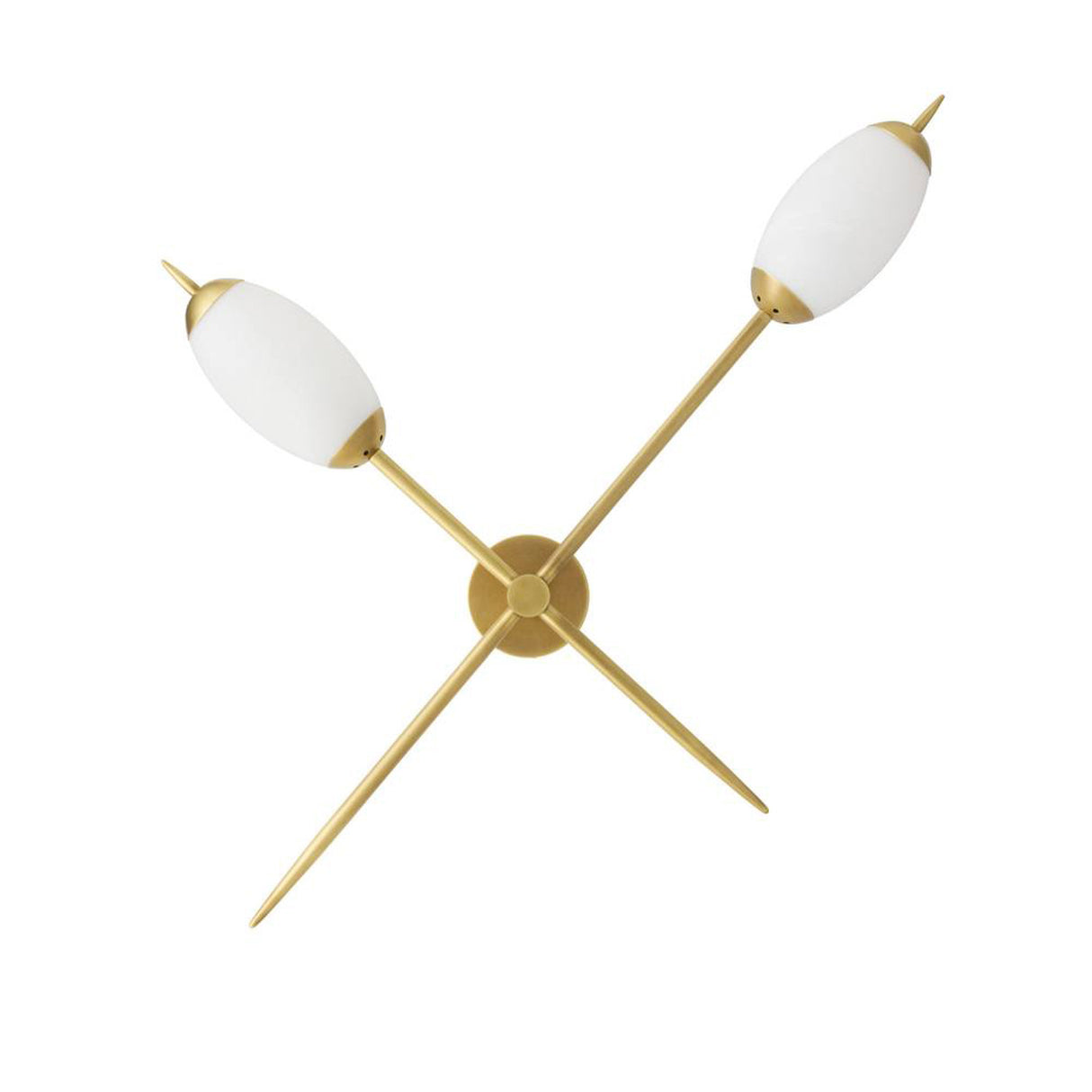 Vianna Adjustable Double Wall Sconce 39", Antique Brass and Art Glass