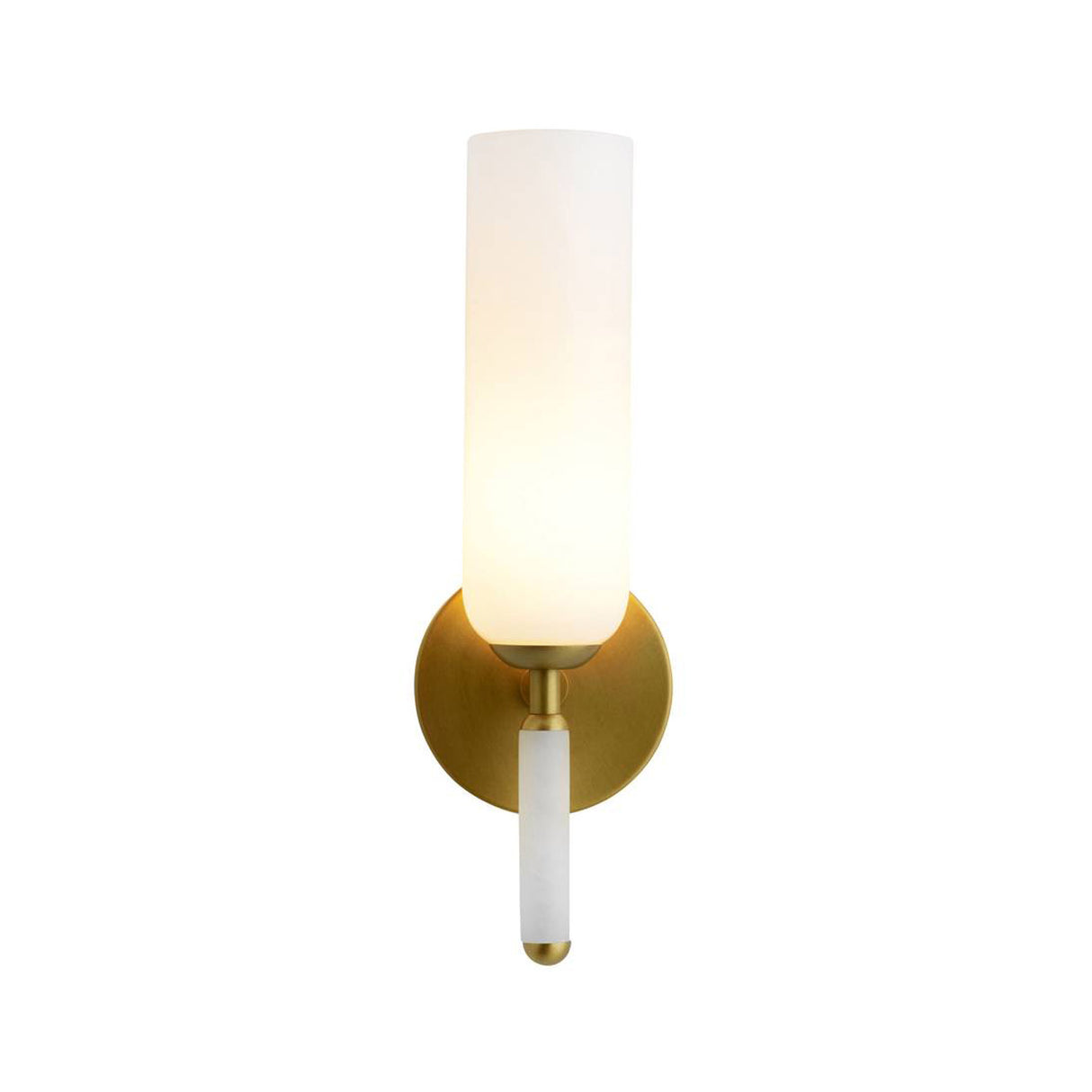 Riona Wall Sconce 15", Antique Brass and Opal Glass