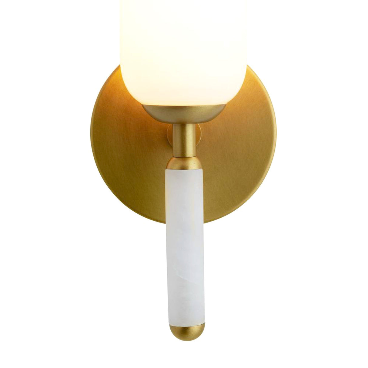 Riona Wall Sconce 15", Antique Brass and Opal Glass