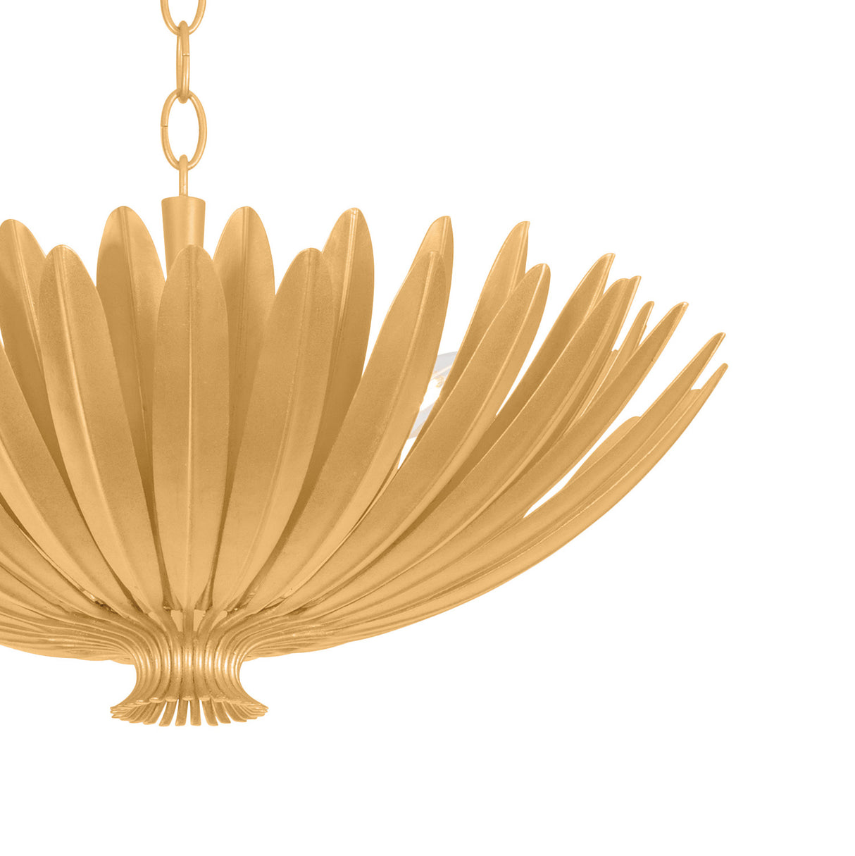 Yasmin Large Pendant 24", Gold Leaf