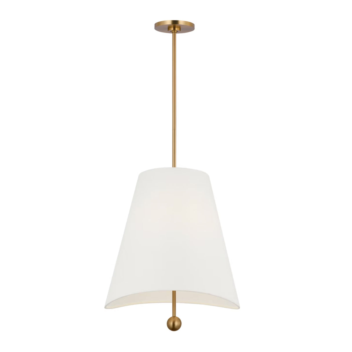 Jada Medium Conical Pendant 18", Modern Brass