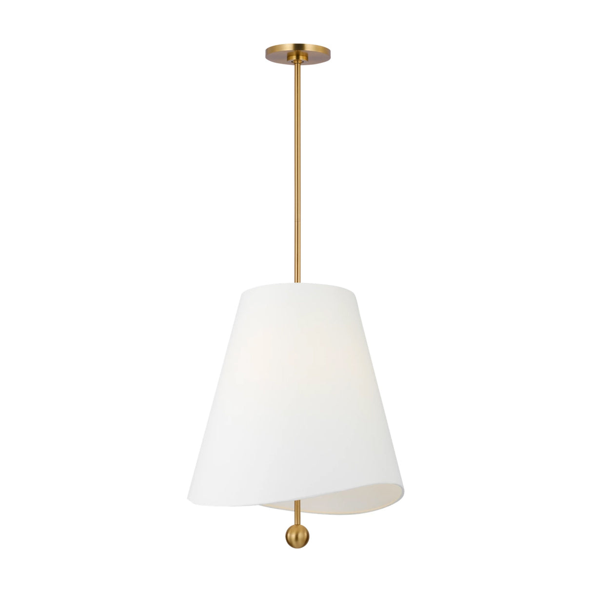Jada Medium Conical Pendant 18", Modern Brass