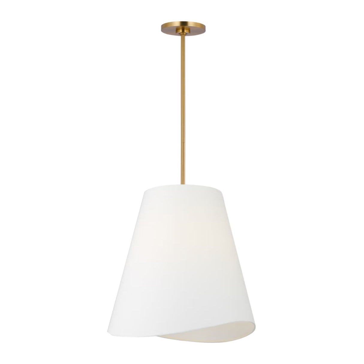 Jada Medium Conical Pendant 18", Modern Brass