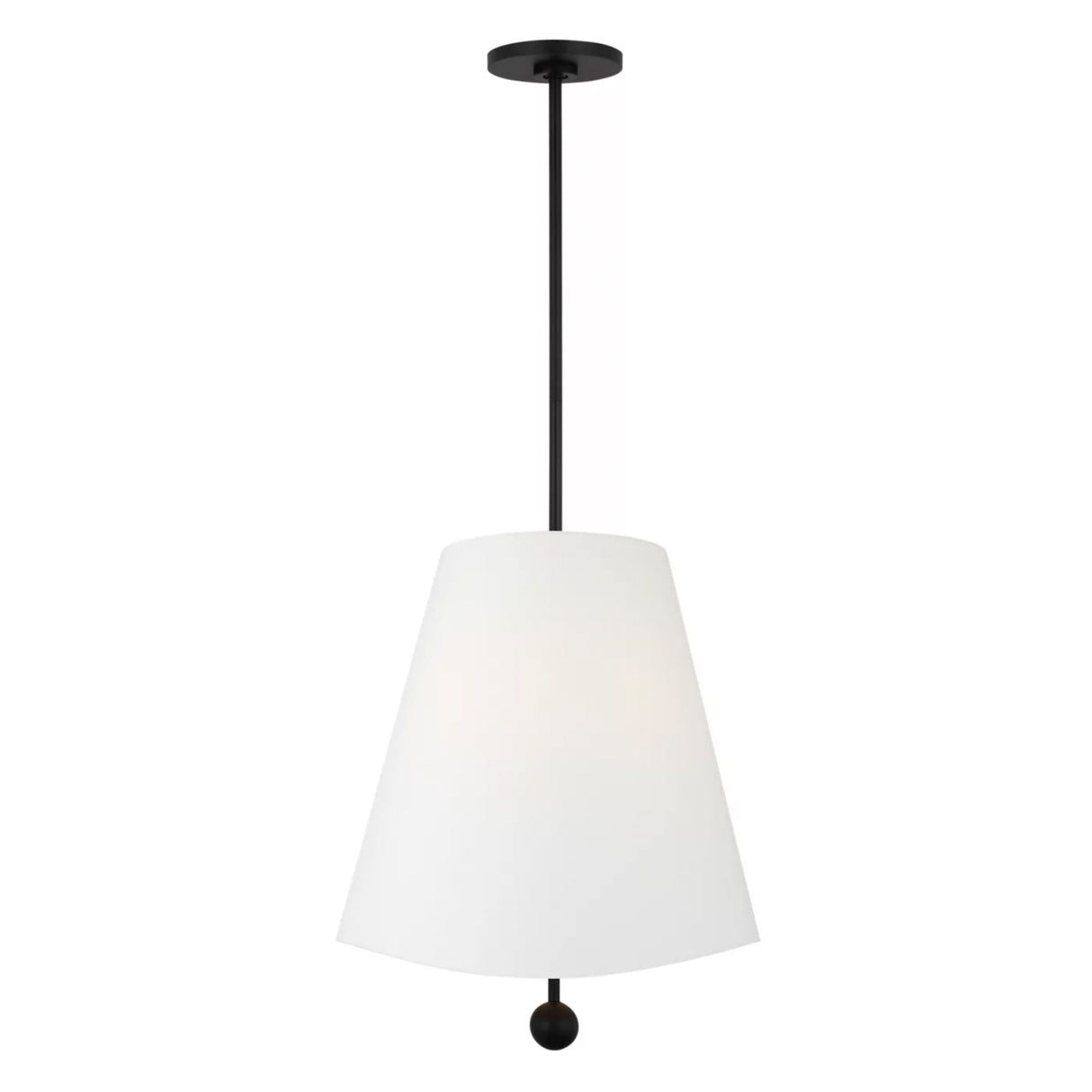 Jada Medium Conical Pendant 18", Matte Black