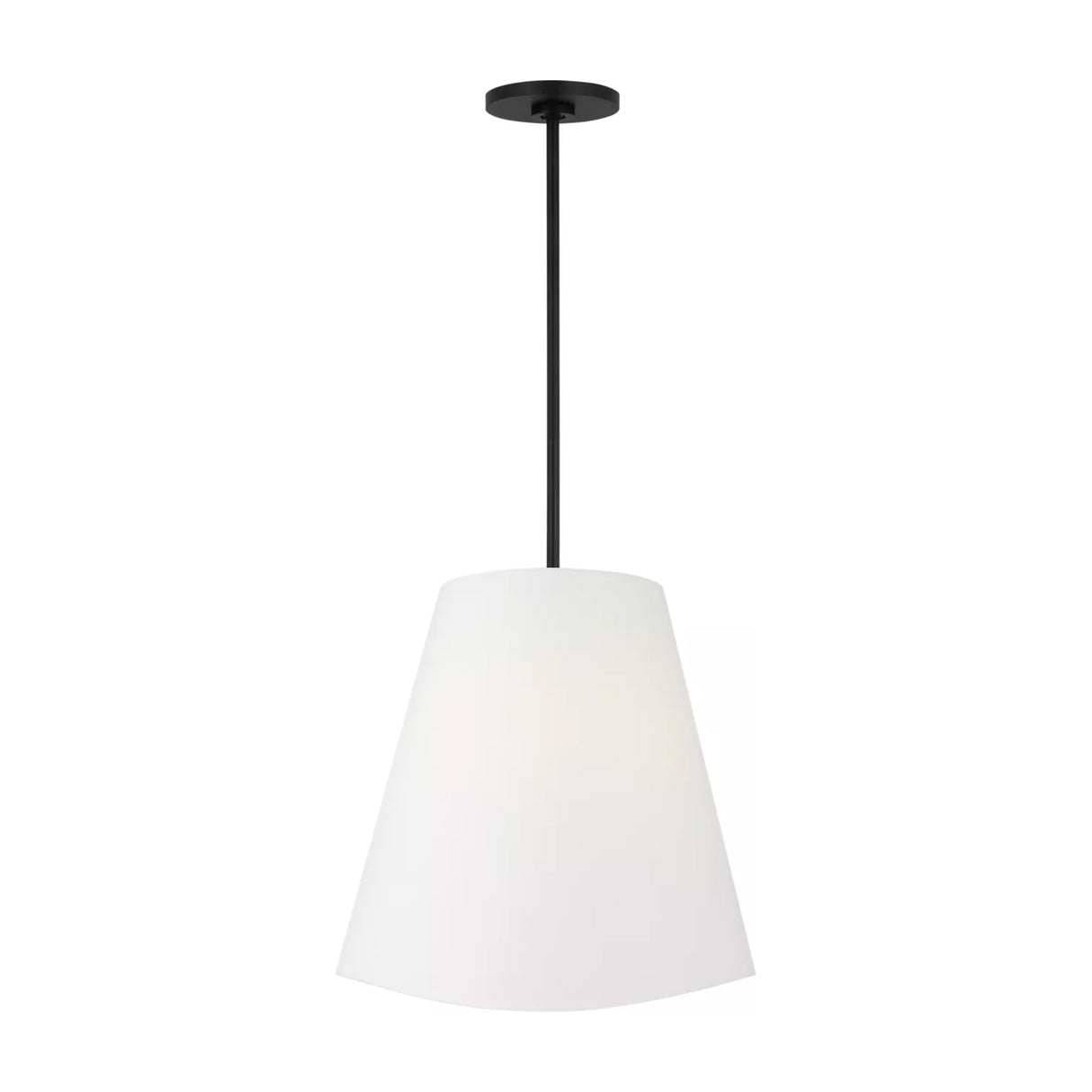 Jada Medium Conical Pendant 18", Matte Black