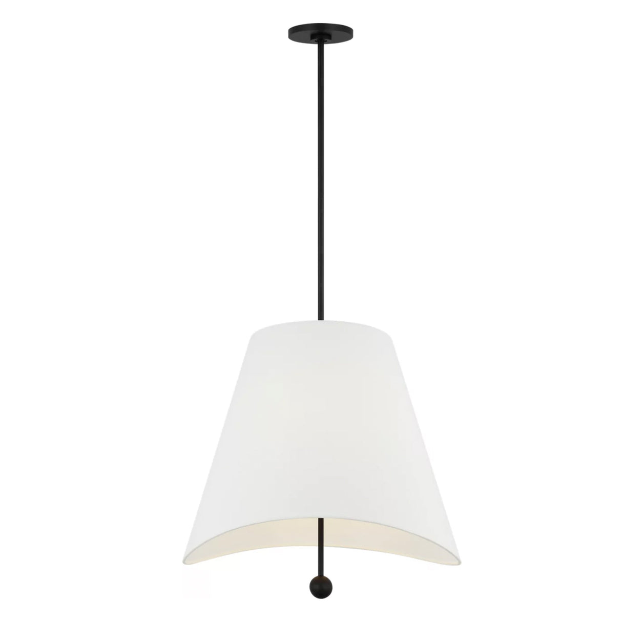 Jada Large Conical Pendant 24", Matte Black