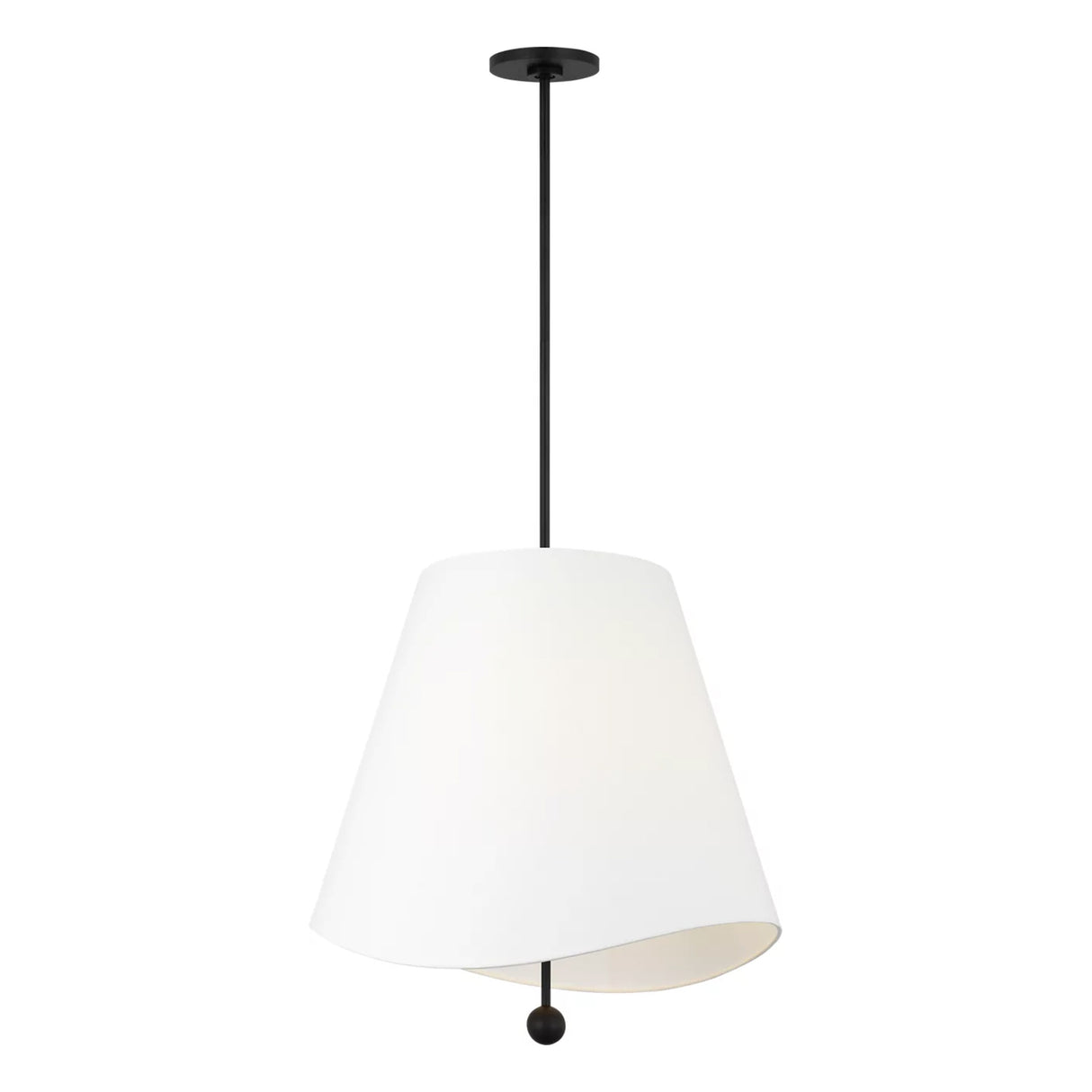 Jada Large Conical Pendant 24", Matte Black