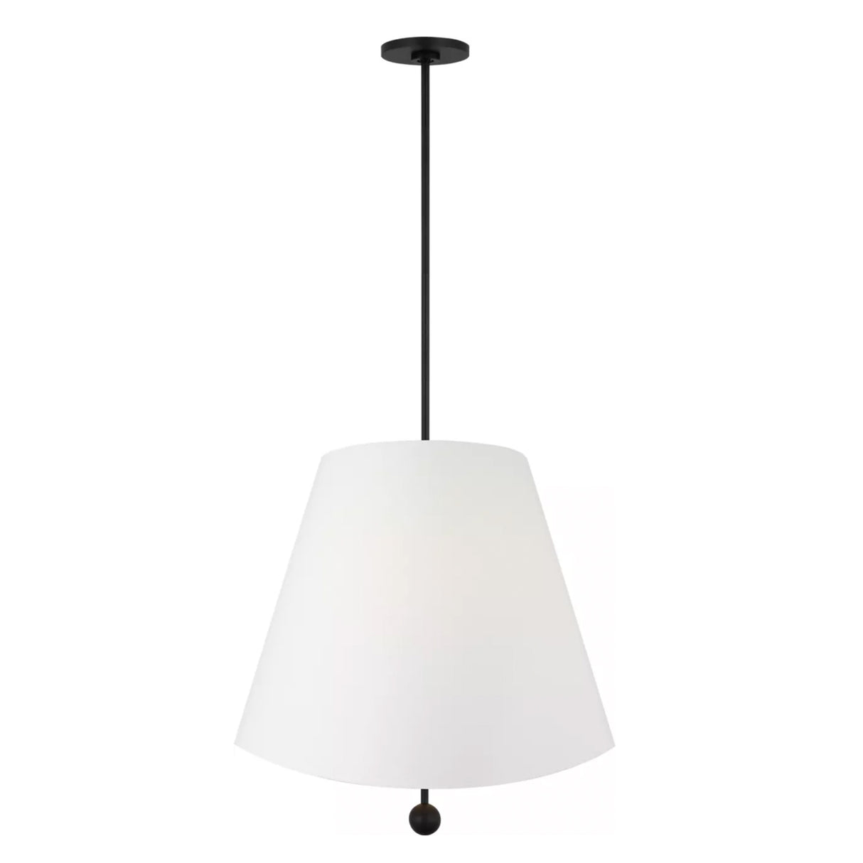 Jada Large Conical Pendant 24", Matte Black