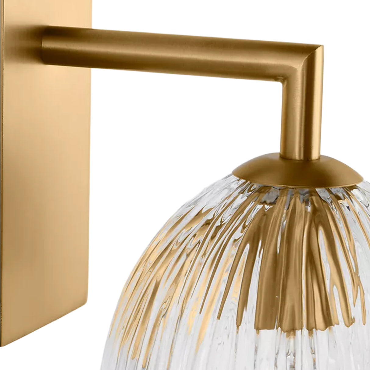 Fiora Wall Sconce 10", Modern Brass