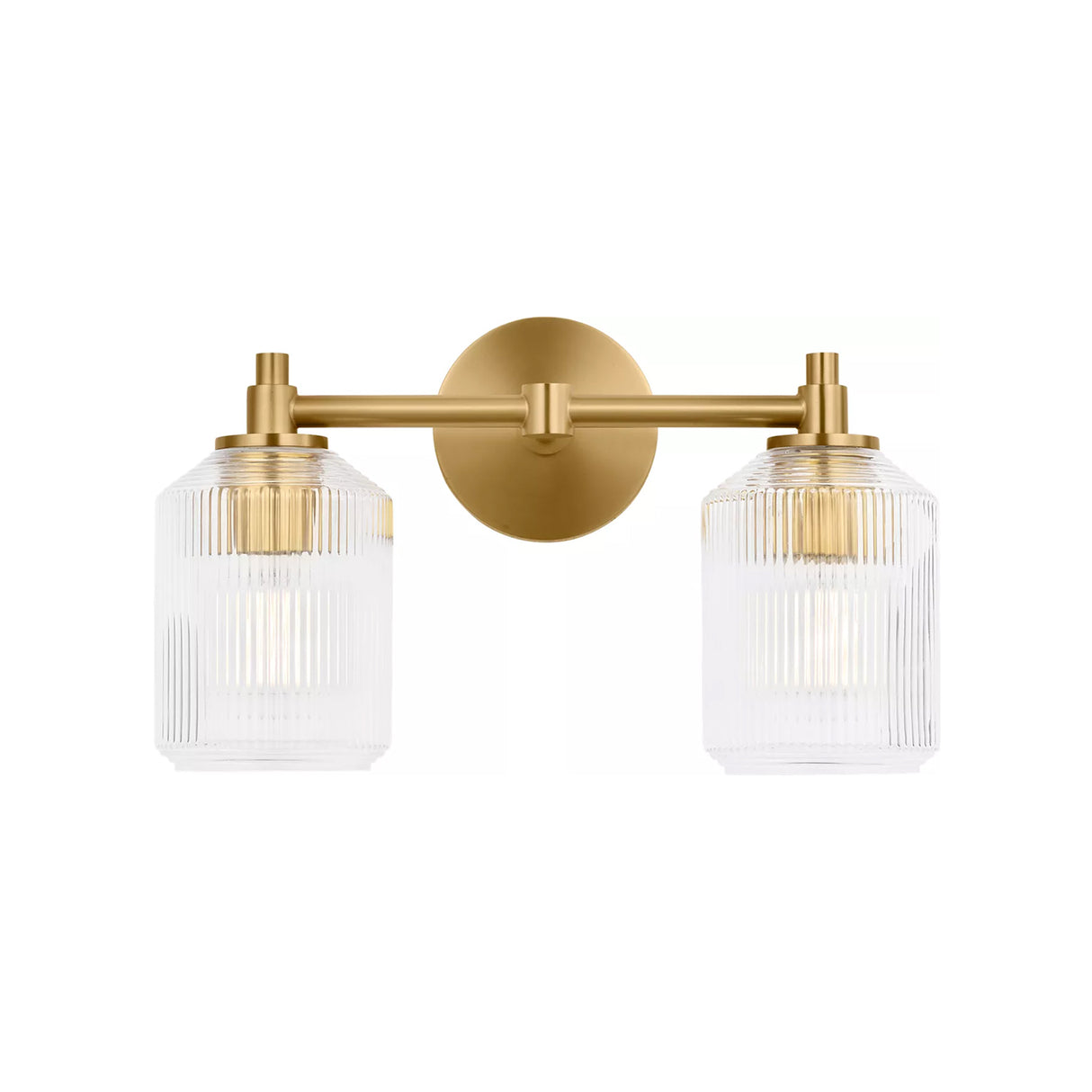 Lathan 2 Light Vanity 15", Modern Brass
