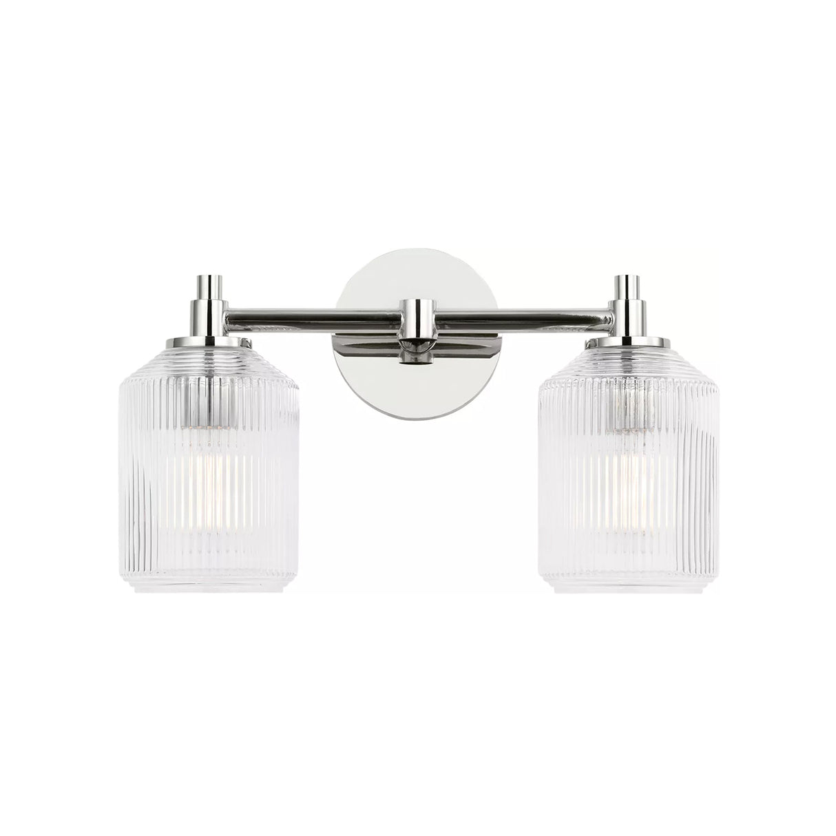 Lathan 2 Light Vanity 15", Polished Nickel