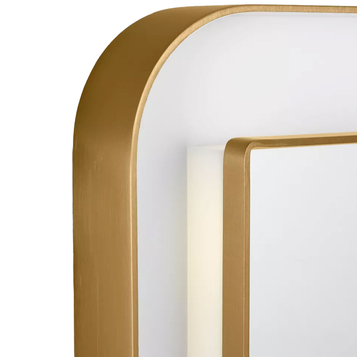 Hedley Rectangular LED Mirror 18" x 27", Modern Brass