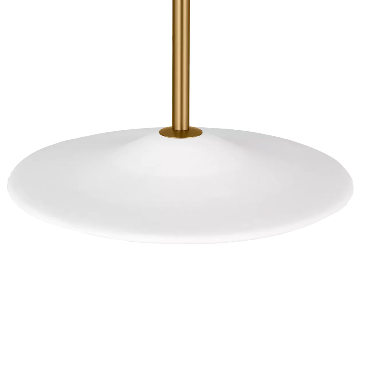 Hanna Large Pendant 24", Modern Brass and White Plaster