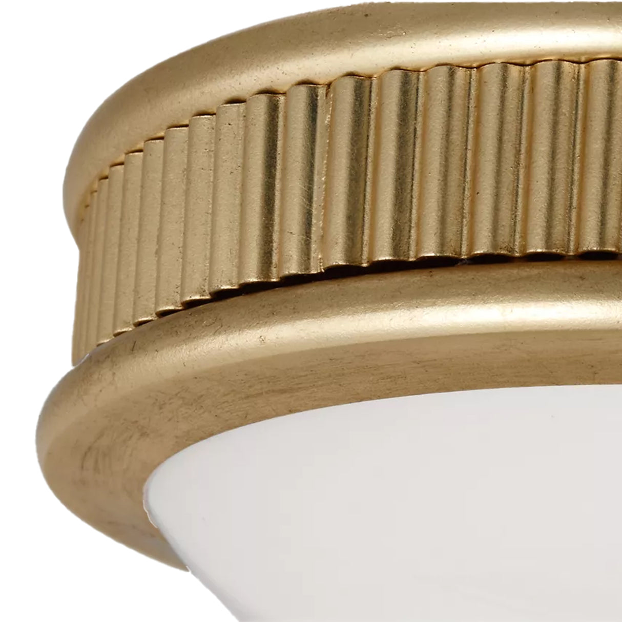Bishop Small LED Flush Mount 8", Gilded Brass