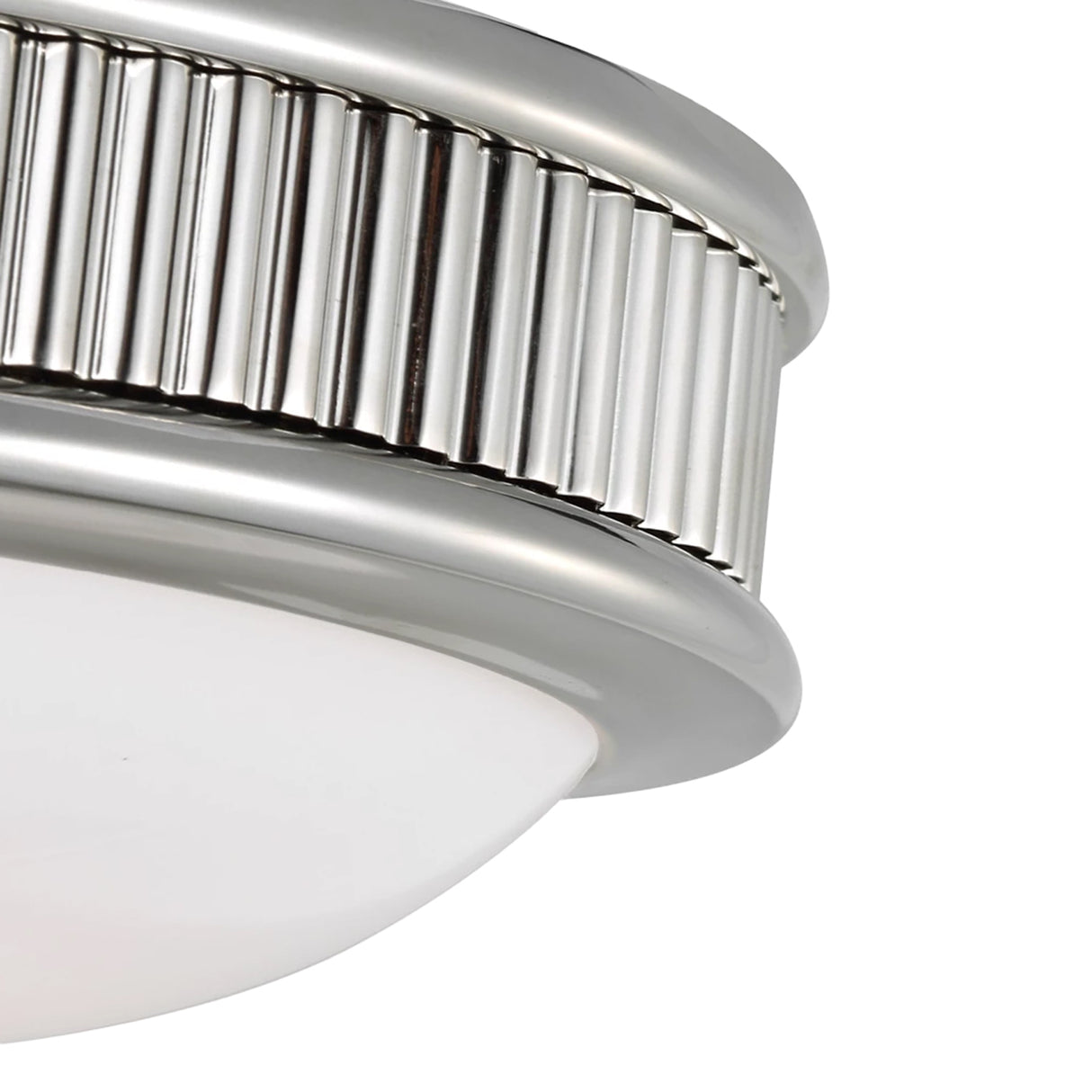 Bishop Small LED Flush Mount 8", Polished Nickel