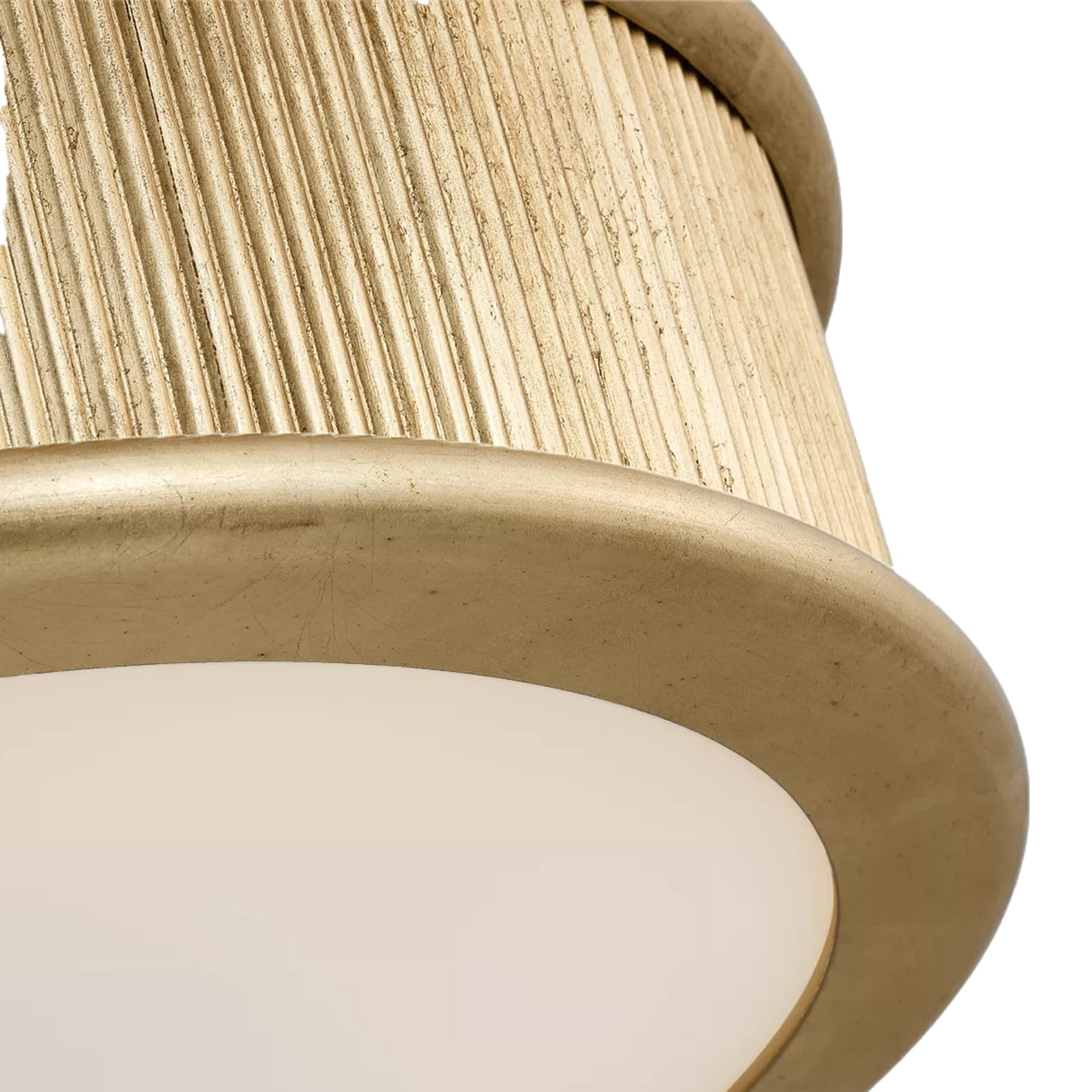 Bishop Large Flush Mount 18", Gilded Brass