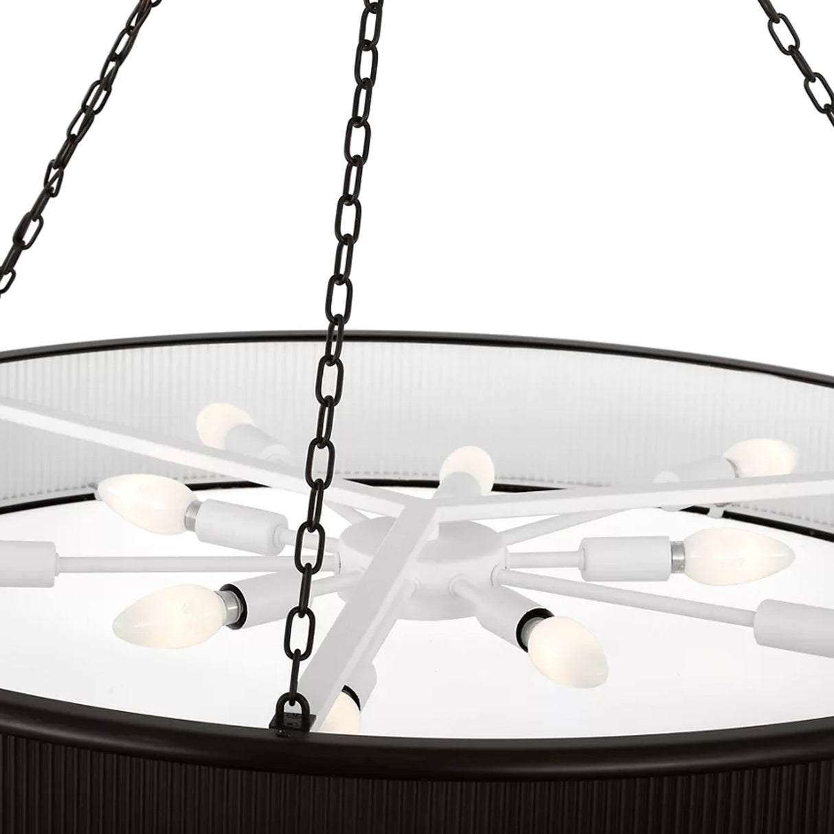 Bishop Ring Chandelier 36", Aged Iron