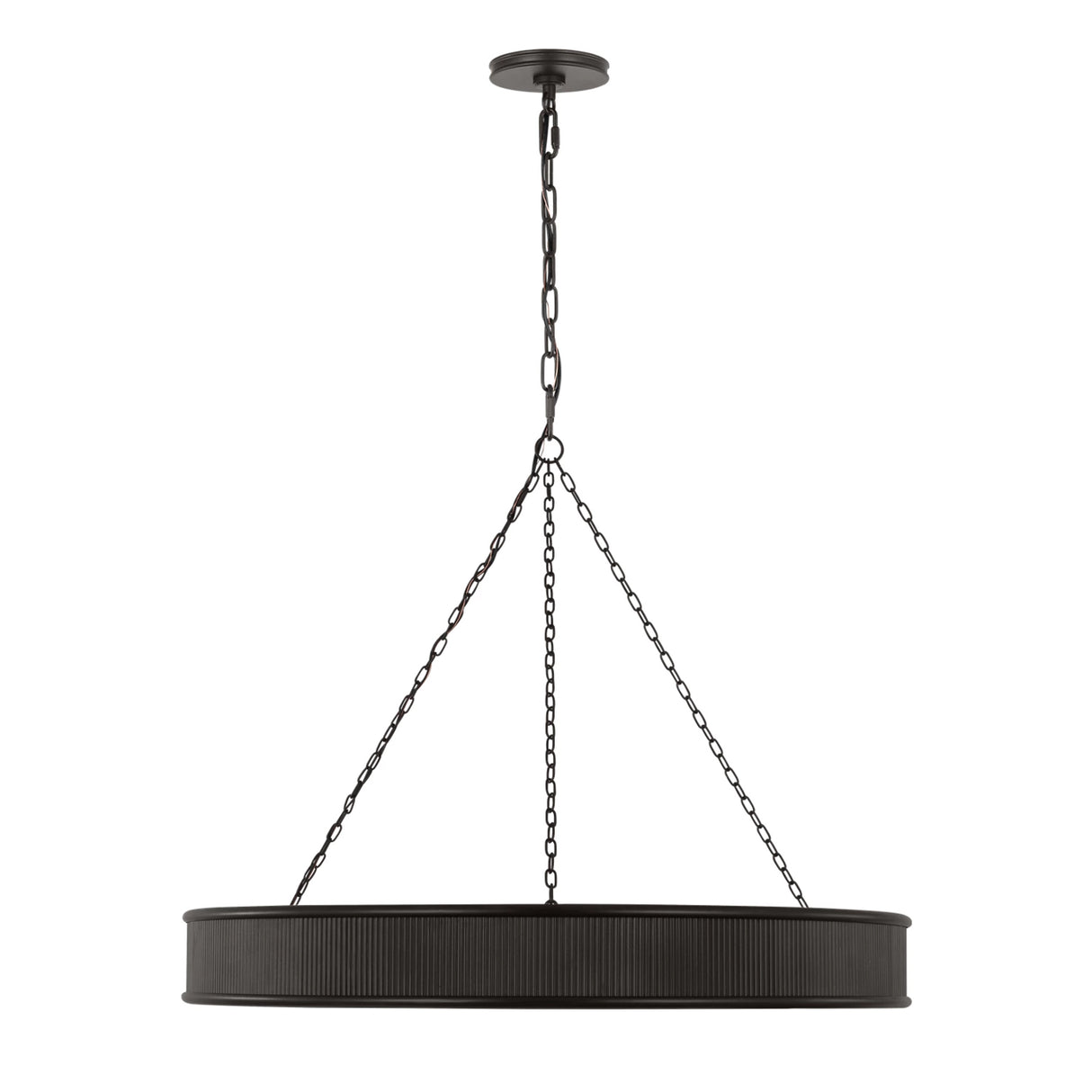 Bishop Ring Chandelier 36", Aged Iron